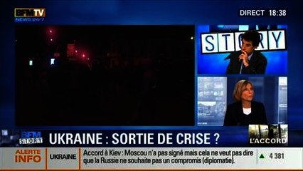 BFM Story: Accord de sortie de crise pour l'Ukraine: l'Europe "doit aider le pays à rentrer dans un État de droit", Marielle de Sarnez - 21/02