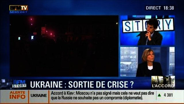 BFM Story: Accord de sortie de crise pour l'Ukraine: l'Europe doit aider le pays à rentrer dans un État de droit , Marielle de Sarnez - 21/02