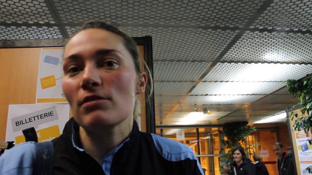 Championnat d'Europe de hockey en salle: Caroline Durachta, contente après la victoire