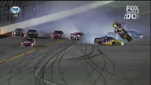 Nascar Sprint Cup 2014 Daytona Budweiser Duel Massive CRASH Bowyer