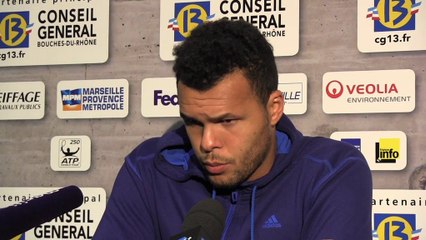 Open 13 : la réaction de Tsonga après sa victoire sur Roger-Vasselin