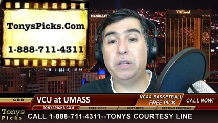 Massachusetts Minutemen vs. VCU Rams Pick Prediction NCAA College Basketball Odds Preview 2-21-2014