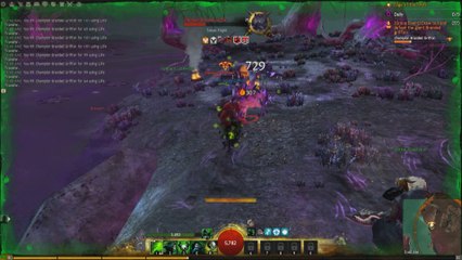 GW2 Soloing Champion Branded Griffon in Fields of Ruin on Necromancer