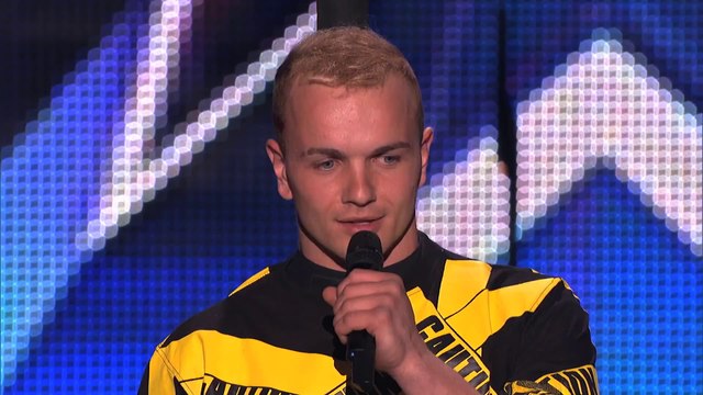 America's Got Talent 2013 - Season 8 - 083 - Alexandr Magala - Sword Swallower and Pole Dancer Hits the Ground