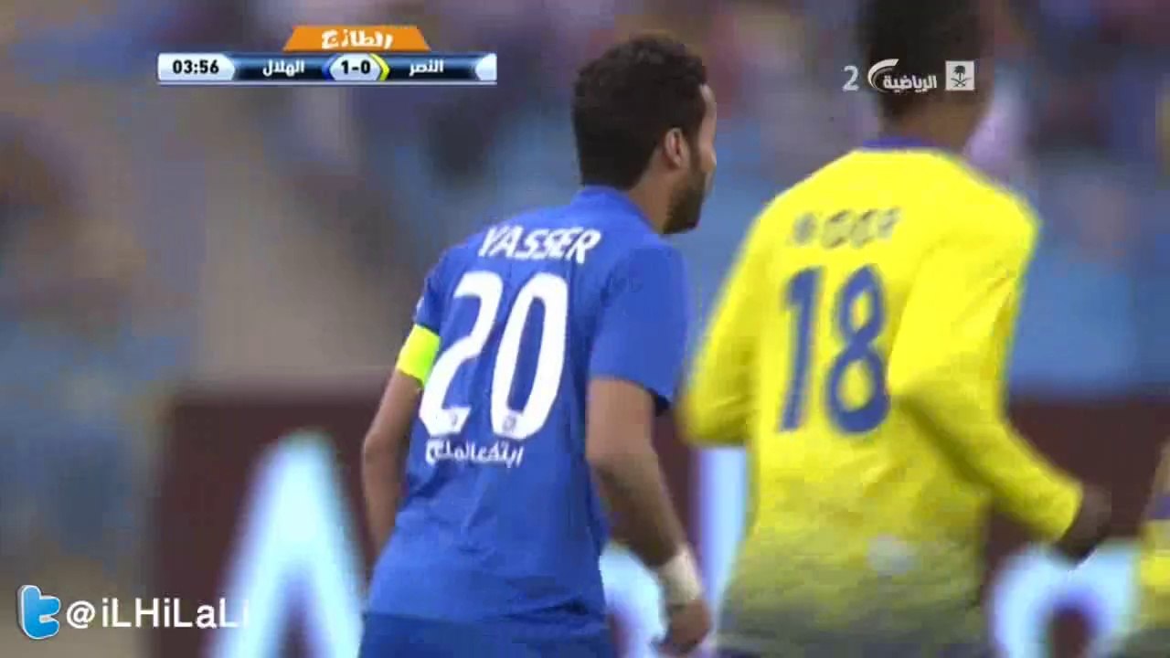 هدف ياسر القحطاني الاول امام النصر | اياب الدوري السعودي 2014 | HD