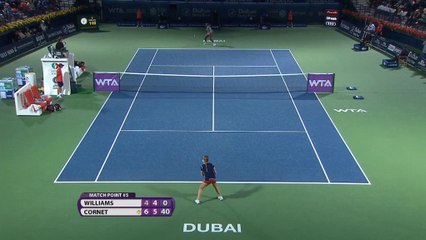 Dubai - Serena shock, fuori con Cornet