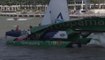 Extreme Sailing Series : Groupama (Cammas) crashed by Team Aberdeen Singapore (Moloney)