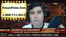 Cincinnati Bearcats vs. Louisville Cardinals Pick Prediction NCAA College Basketball Odds Preview 2-22-2014