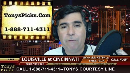 Cincinnati Bearcats vs. Louisville Cardinals Pick Prediction NCAA College Basketball Odds Preview 2-22-2014