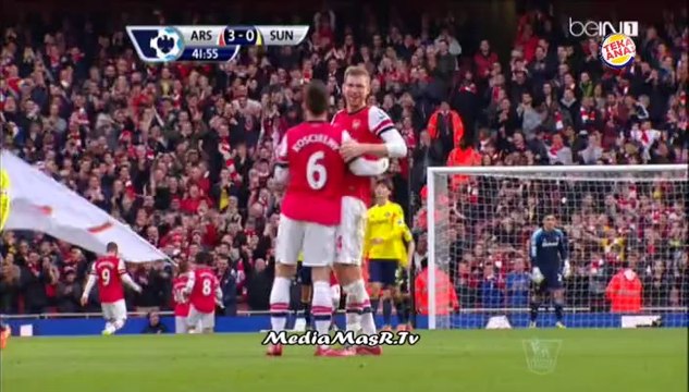هدف ارسنال الثالث في سندرلاند - الجولة 27 - تعليق حفيظ الدراجي - 22/2/2014
