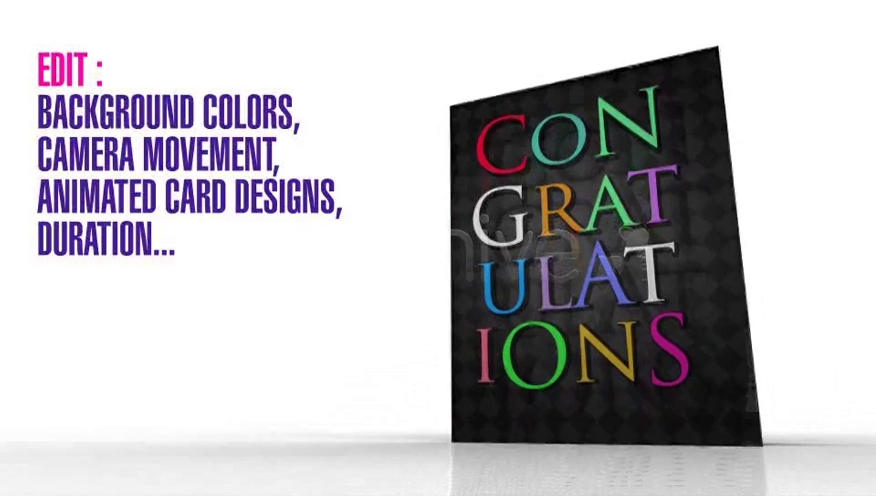 Pop-Out 3D Greetings Cards Template 4 Designs - After Effects Template