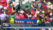 Mujeres se manifiestan en Caracas en respaldo al Presidente Maduro
