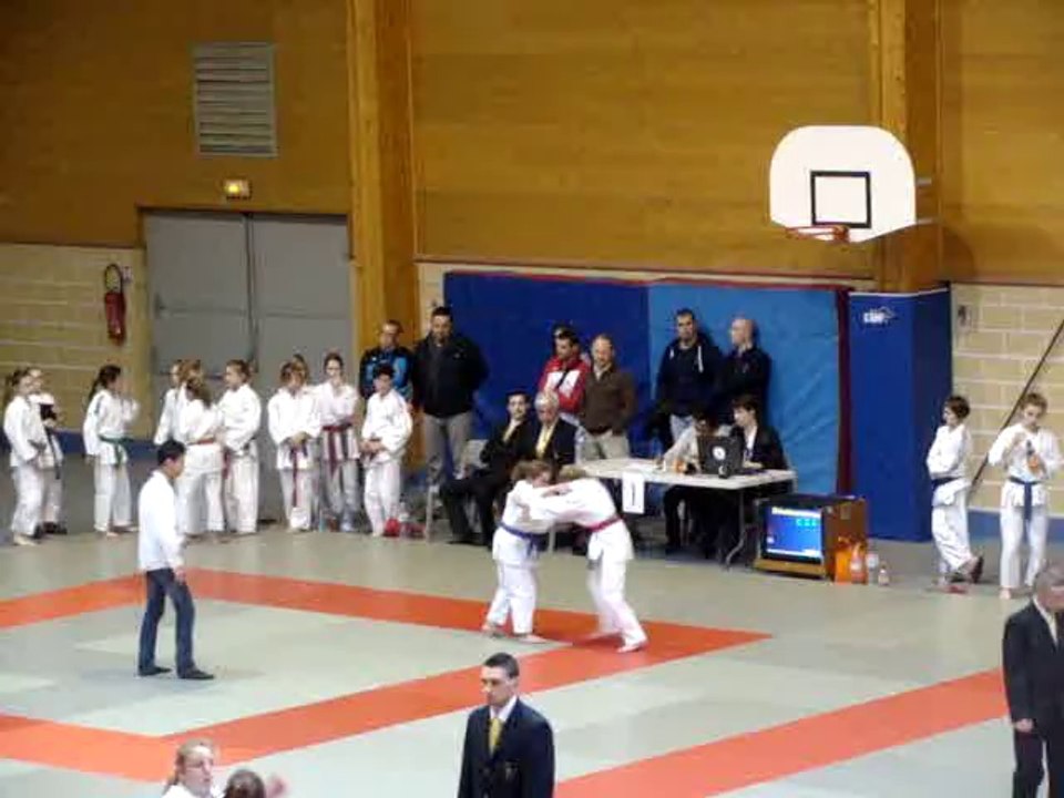 Region-minimes2014,victoire de Charlotte Briche du judo club Leforest.
