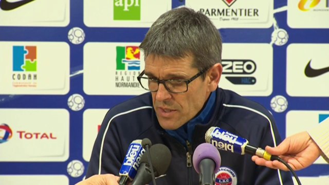 Conférence de presse Havre AC - Châteauroux (0-0) : Erick MOMBAERTS (HAC) - Jean-Louis GARCIA (LBC) - 2013/2014