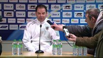Conférence de presse AJ Auxerre - Angers SCO (1-2) : Bernard  CASONI (AJA) - Stéphane MOULIN (SCO) - 2013/2014
