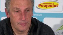 Conférence de presse Chamois Niortais - SM Caen (0-0) : Pascal GASTIEN (NIORT) - Patrice GARANDE (SMC) - 2013/2014