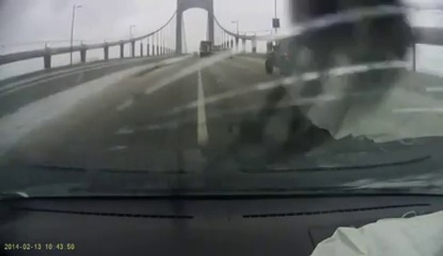 Violent Airbag car explosion.