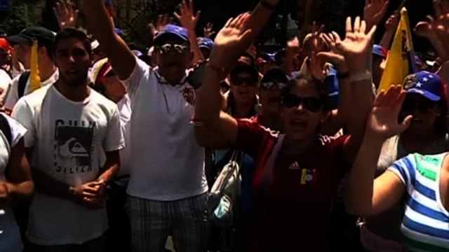 Dueling protests in Venezuela