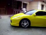 Proud Owner Washing His Yellow Ferrari