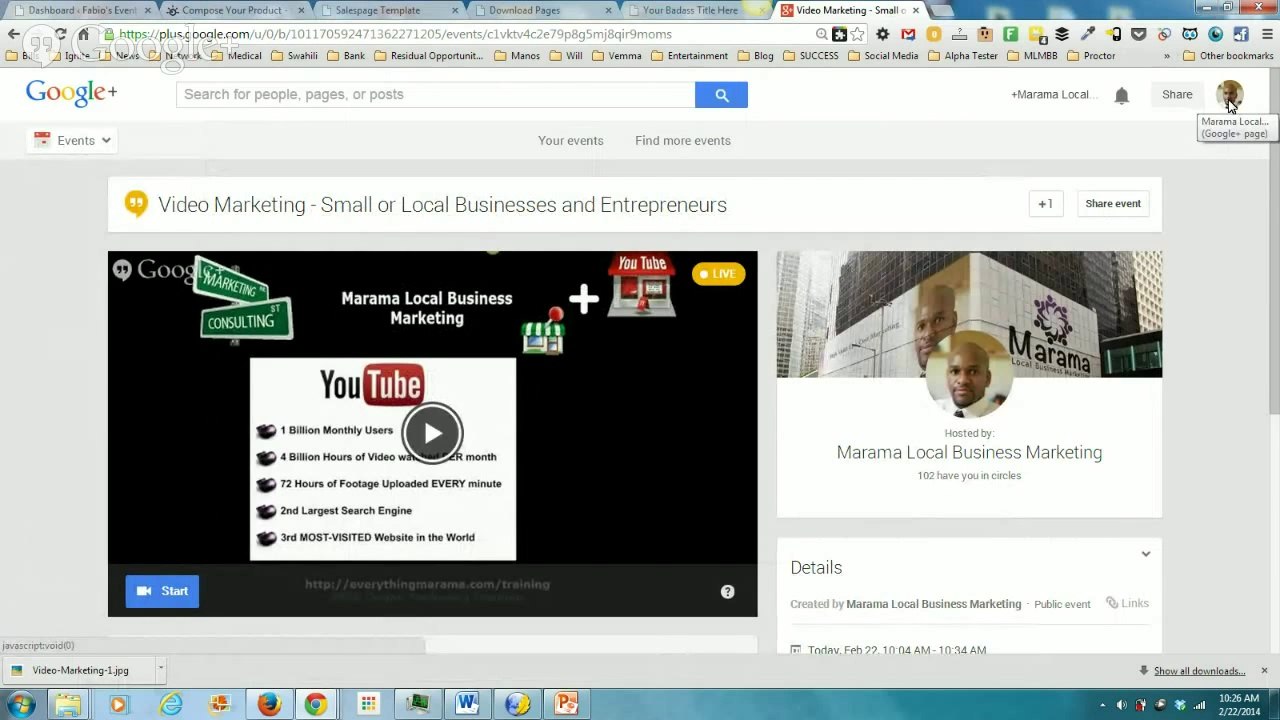 Video Marketing - Small or Local Businesses and Entrepreneurs