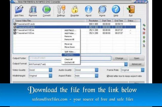 Allok RM RMVB to AVI MPEG DVD Converter 3.6 Full Version Download for Mac