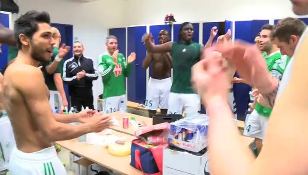 La joie des Verts après Bastia 0-2 ASSE
