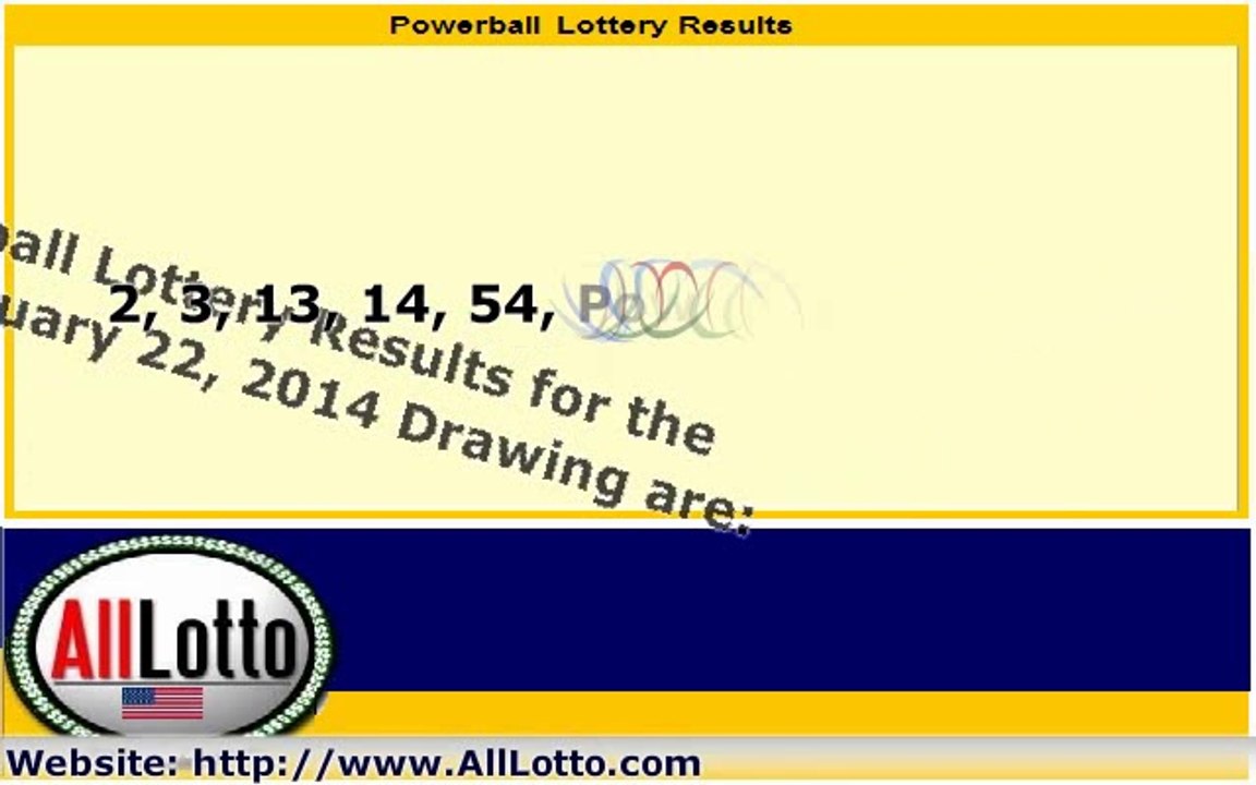 Powerball Lottery Drawing Results for February 22, 2014