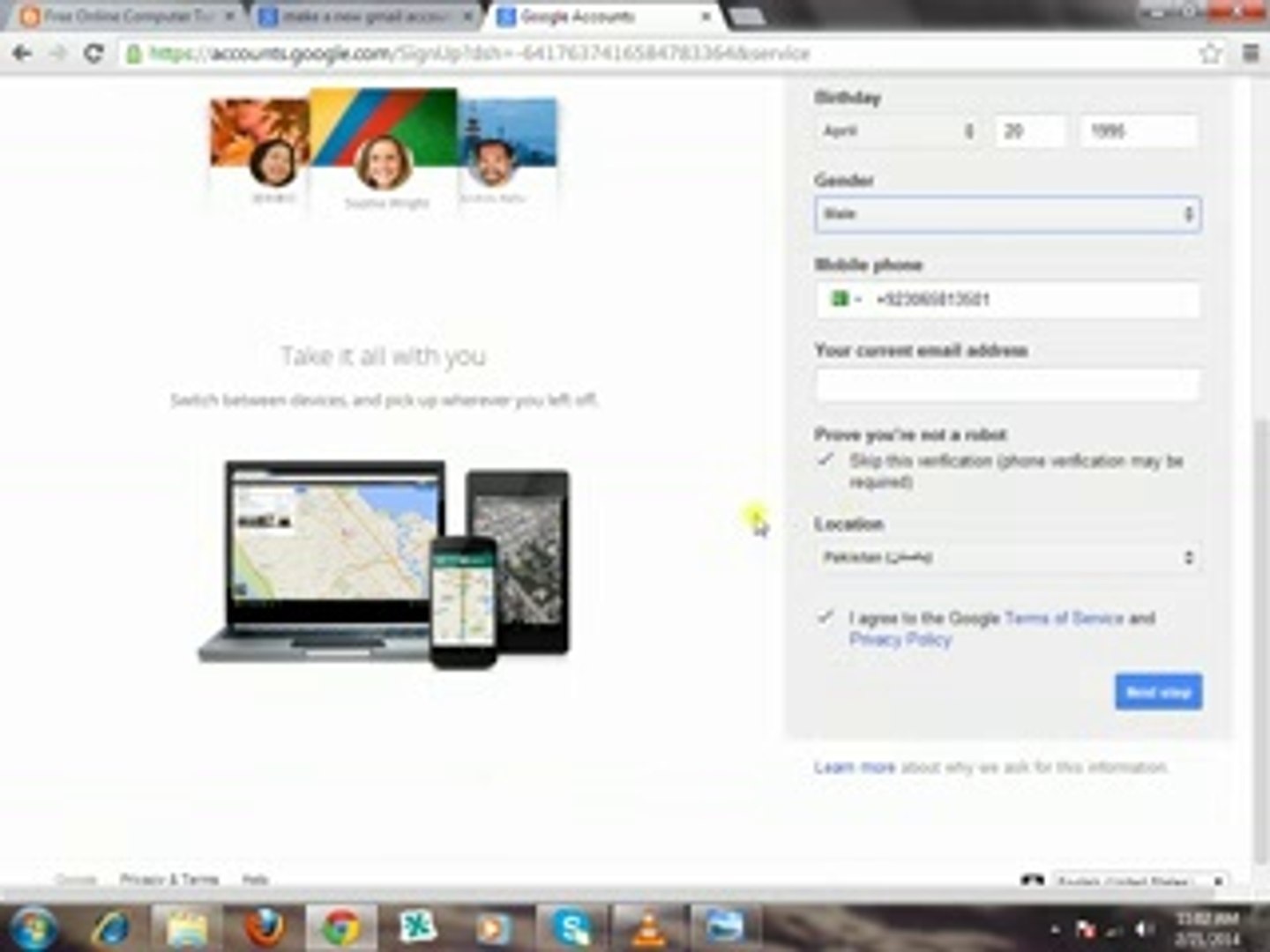 How to creat Gmail account free computer tutorials online In Urdu