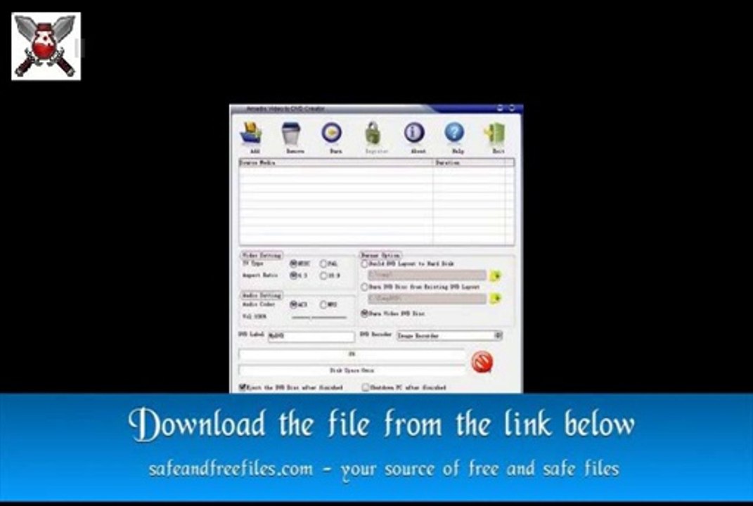 Amadis AVI WMV MPEG MOV RM FLV DivX to DVD Creator  3.9.3 Full Version Download for Windows