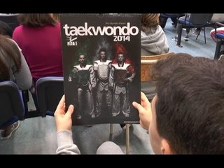 Napoli - Taekwondo, Sarmiento incontro gli alunni della "D'Ovidio-Nicolardi" (22.02.14)
