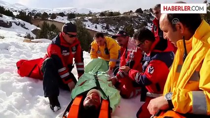 Kayak Merkezinde Kurtarma Tatbikatı