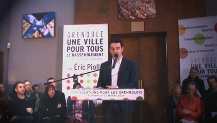Discours de l'ancienne bibliothèque : Eric Piolle présente ses 120 engagements pour Grenoble