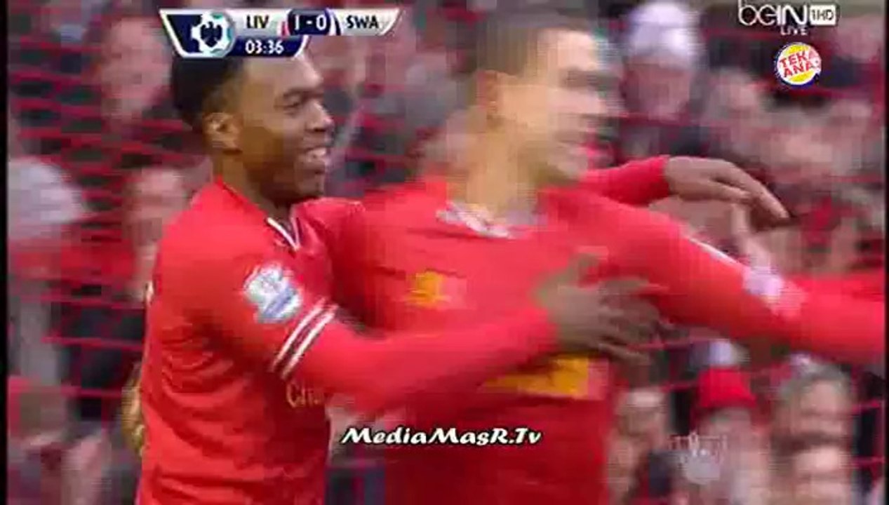 هدف ليفربول الاول في سوانزى سيتي - الاسبوع 27 - تعليق علي محمد علي - 23/2/2014