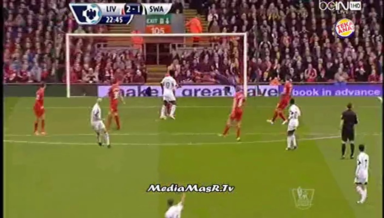 هدف سوانزى سيتي الاول في ليفربول - الاسبوع 27 - تعليق علي محمد علي - 23/2/2014