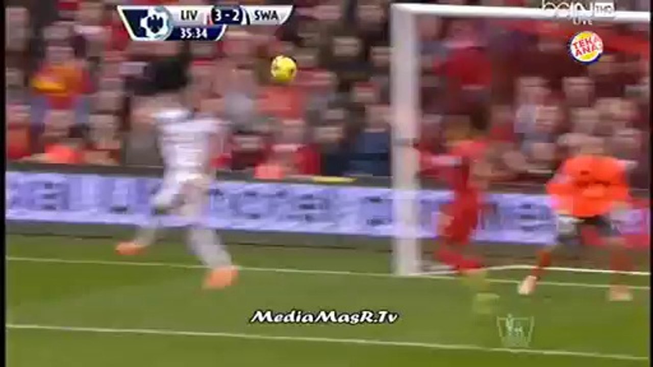 هدف ليفربول الثالث في سوانزى سيتي - الاسبوع 27 - تعليق علي محمد علي - 23/2/2014