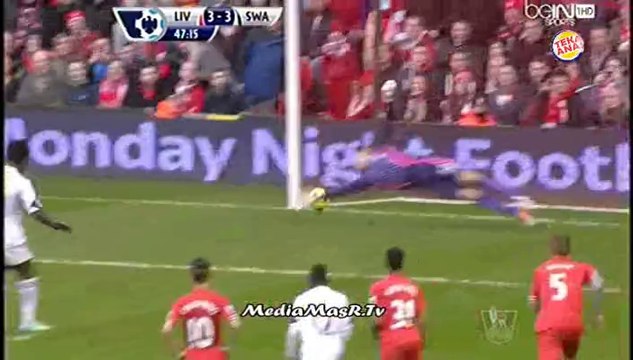أهداف مباراة ليفربول 4-3 سوانزى سيتي - الاسبوع 27 - تعليق علي محمد علي - 23/2/2014