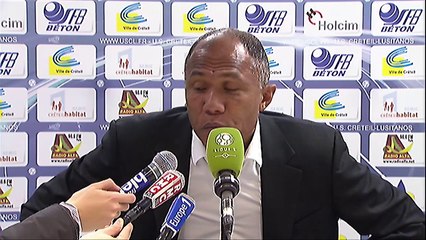 Conférence de presse US Créteil - RC Lens (2-3) : Jean-Luc VASSEUR (USCL) - Antoine  KOMBOUARE (RCL) - 2013/2014
