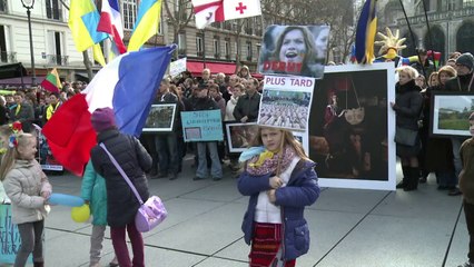 Manifestation d'Ukrainiens à Paris en soutien à Maïdan