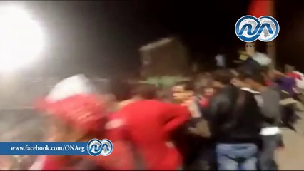 لحظة الأشتباكات بين قوات الأمن والتراس اهلاوى