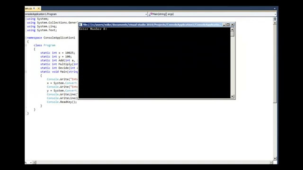 Creating Basic Console Program in C# - video Dailymotion