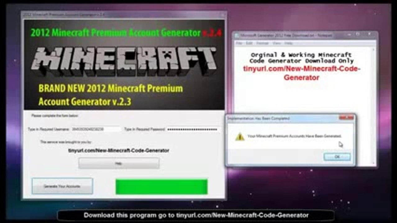 New Minecraft Gift Code Generator 2014 For Free TUTORIALPROOFHD