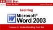 5 - Understanding Tool Bar in Microsoft Word 2003 (Urdu / Hindi)
