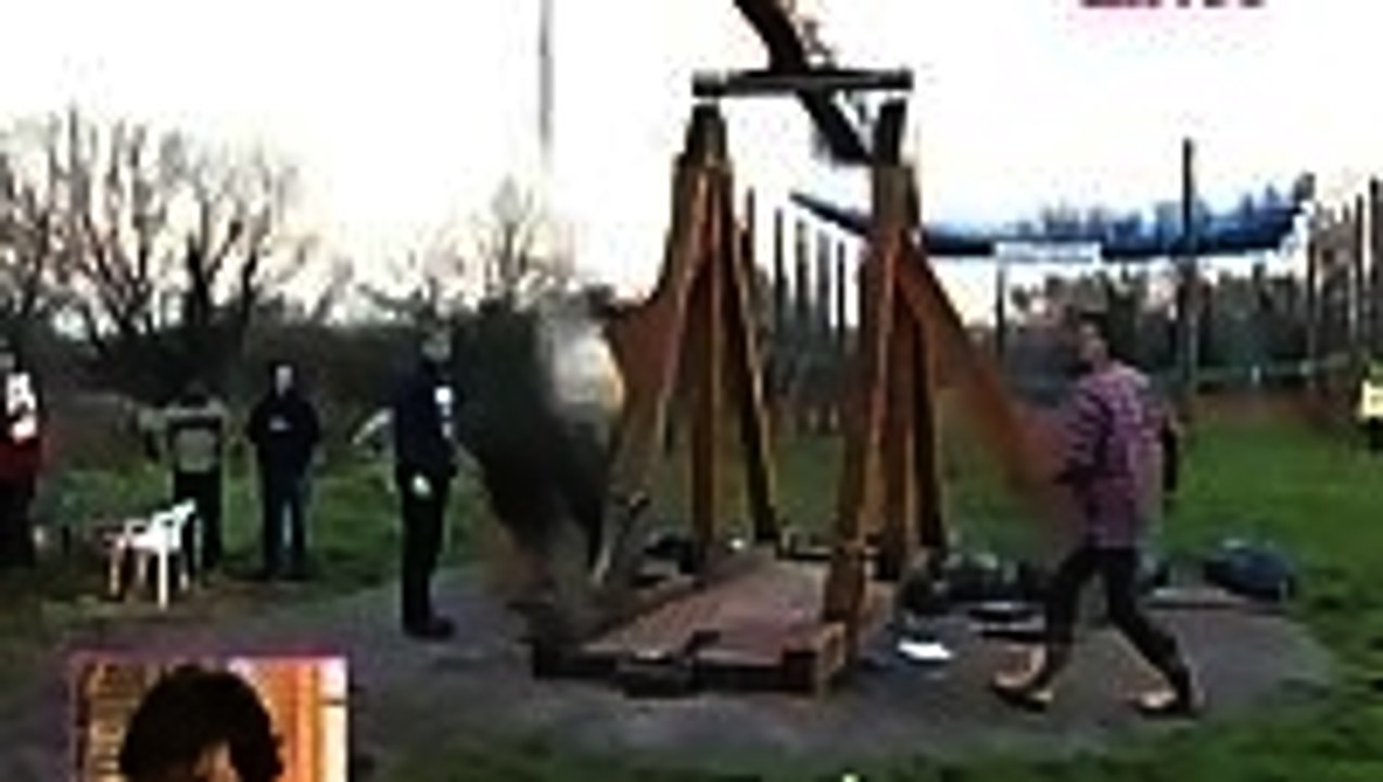 Japanese trebuchet throws humans