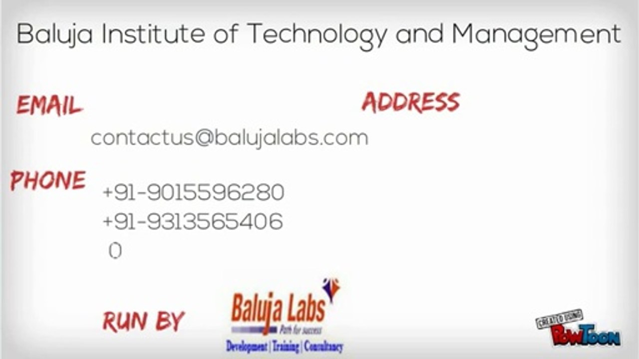 Software Testing Course Presentation by Baluja Labs