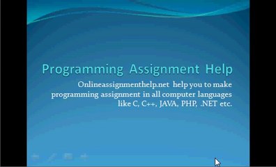 Programming Assignment Help