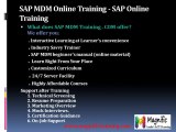 SAP MASTER DATA MANAGEMENT(MDM) ONLINE TRAINING