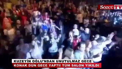 Volkan konak dün gece yapti! tüm salon yıkıldı