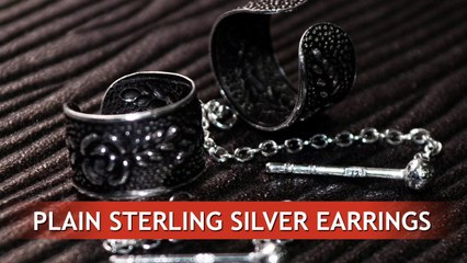 Plain sterling silver earrings from ELF925, Thailand