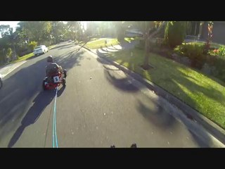 Skateboard Towing Fail