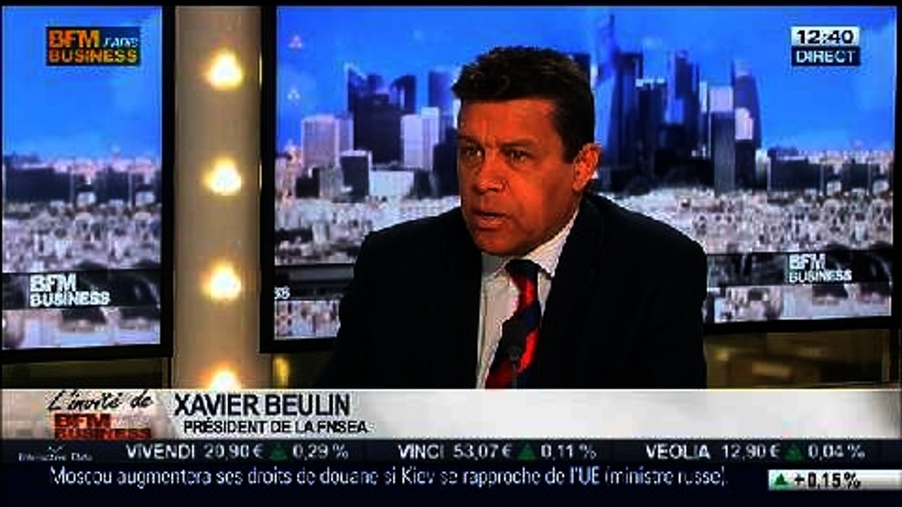Xavier Beulin, FNSEA, dans L’Invité de BFM Busi...